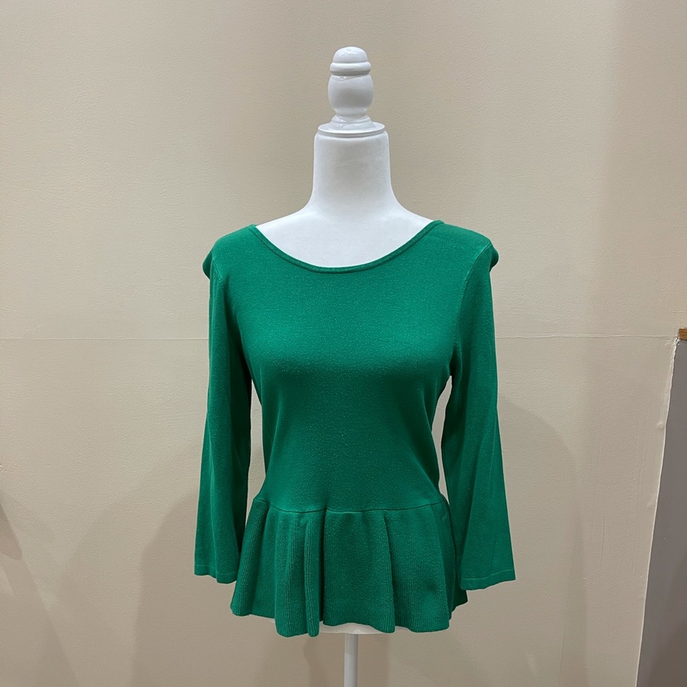 The Limited Green sweater blouse.